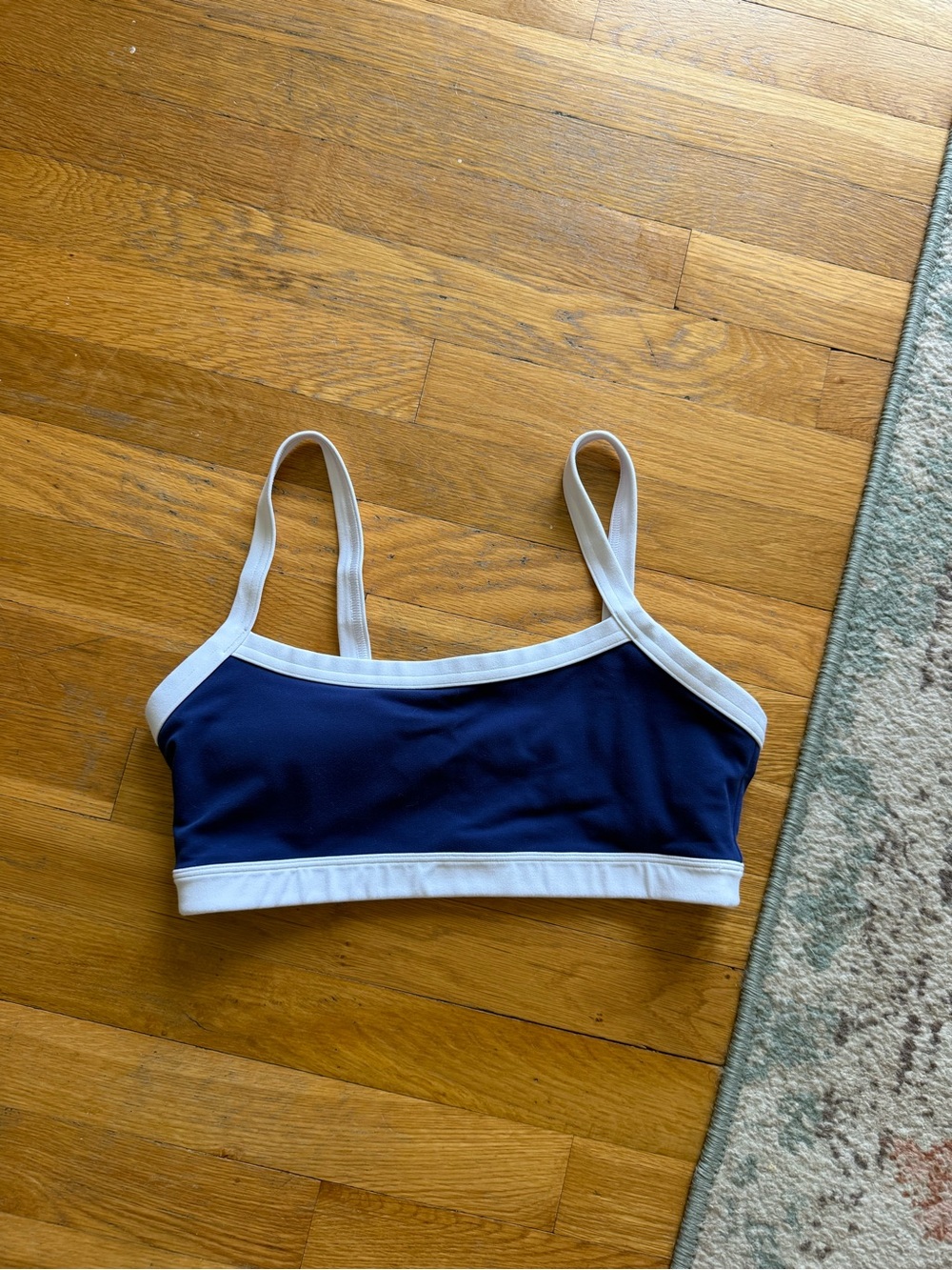 Navy and White Bralette sports bra
